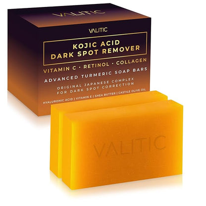 Savon Kojic Japonais Anti-Taches — Vitamine C + Rétinol + Collagène